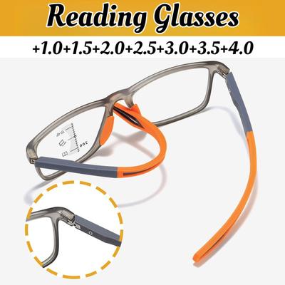 Neutrale Mode Sport Progressive Multifokale Alterssichtigkeit Brille HD Blaulichtfilter Lesebrille für Nah und Fern Bis +4.0