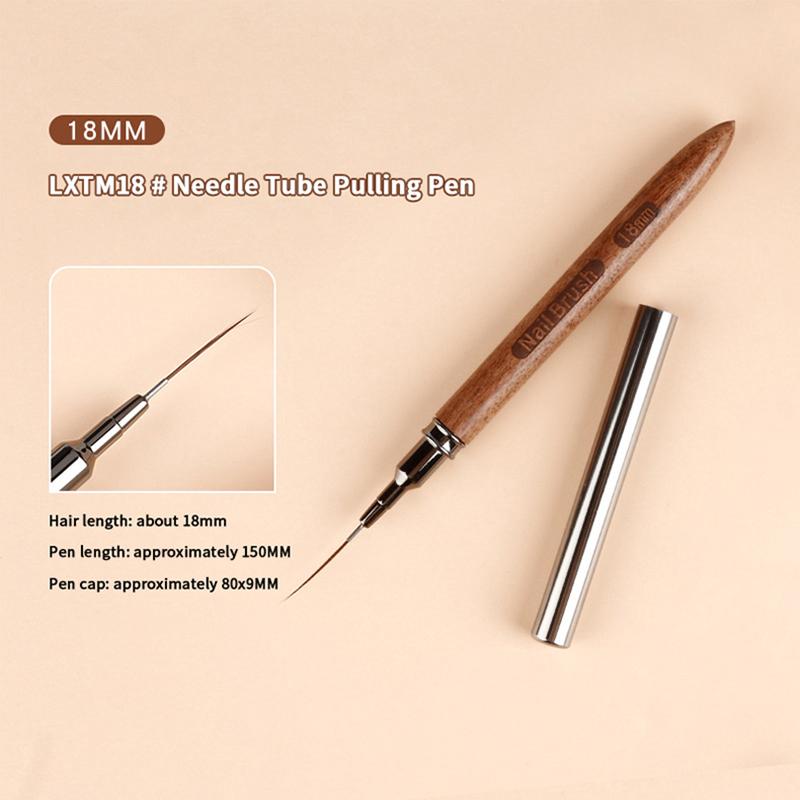 1Pcs/Set Wood Handle Art Liner Diy Painting Brush Drawing Lines Stripe Flower Painting Pen Nail Liner Brush Set With 5Size
