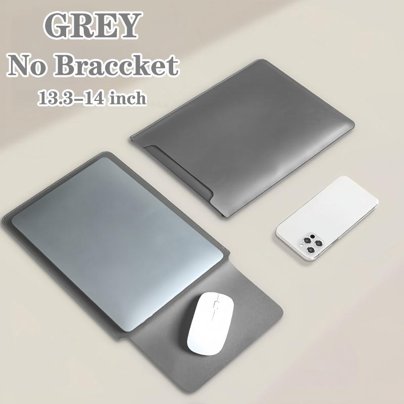 Multipurpose Laptop Sleeve 13/14/15/16 Inch With Bracket Waterproof Laptop Bag Laptop Case Macbook Sleeve Air Pro PU Leather 12
