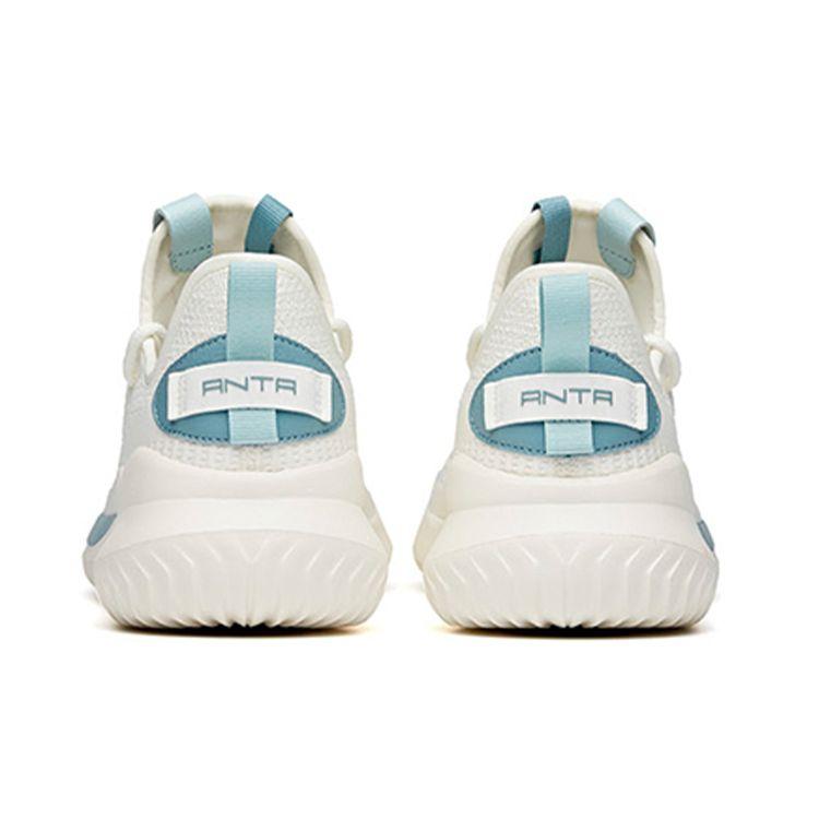 Anta Fabric Shock Absorbing Non-Slip Wear-Resistant Breathable Low-Top Casual Shoes Men sneaker White Blue Green 912128830-3