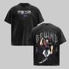 Toji Fushiguro Jujutsu Kaisen Double Print Vintage Washed Oversized Cotton Tee