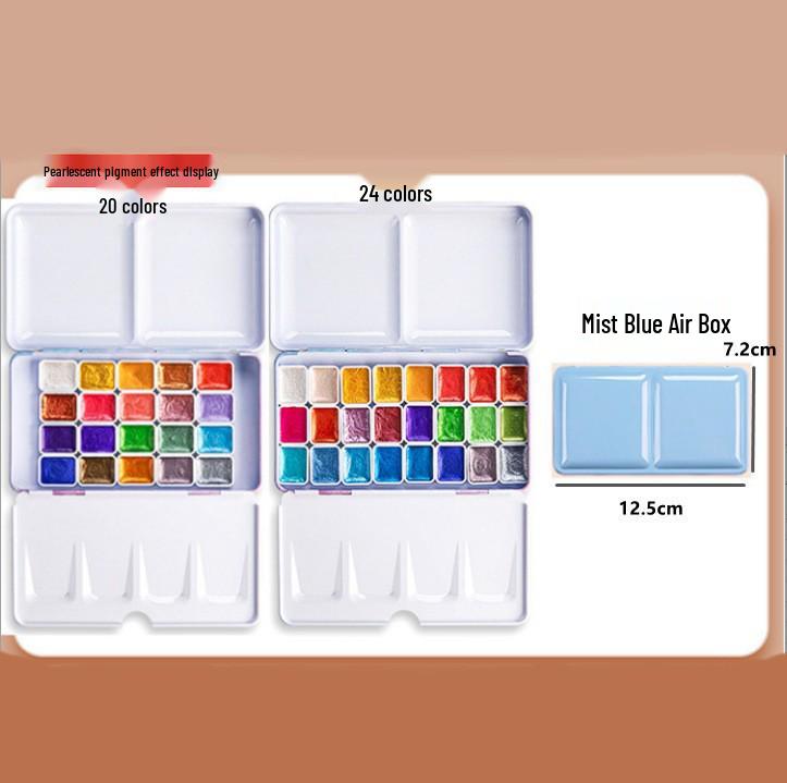 Portable Multi-Functional Watercolor Paint Box with Brush Washer Palette & Bucket