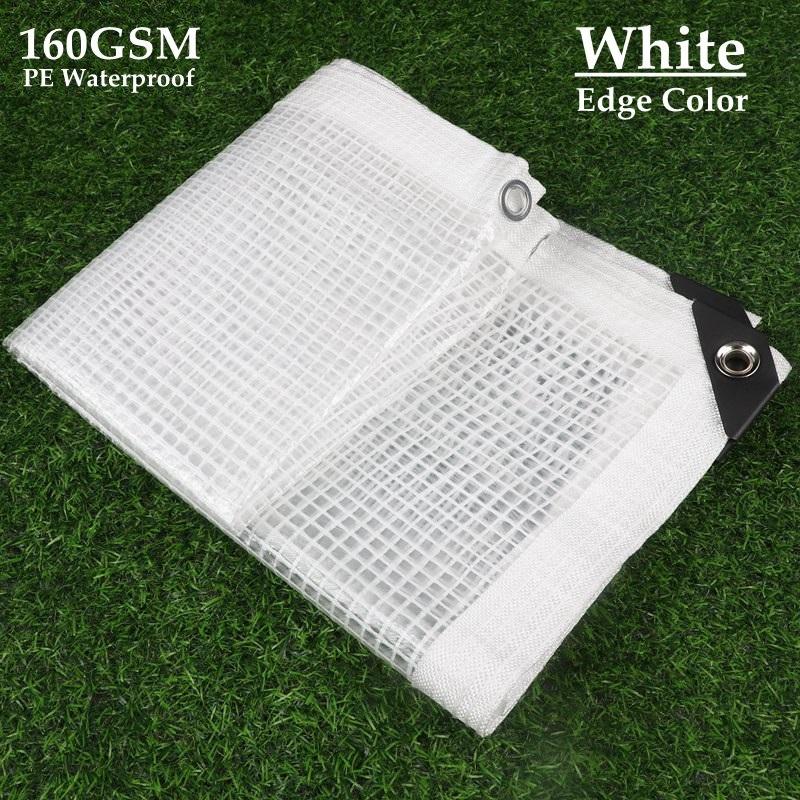 0.35mm PE Mesh Reinforce Tarpaulin With Gromments Pergolas Gazebo Rainproof Furniture Cover Garden Plants Antifreezing Tarp