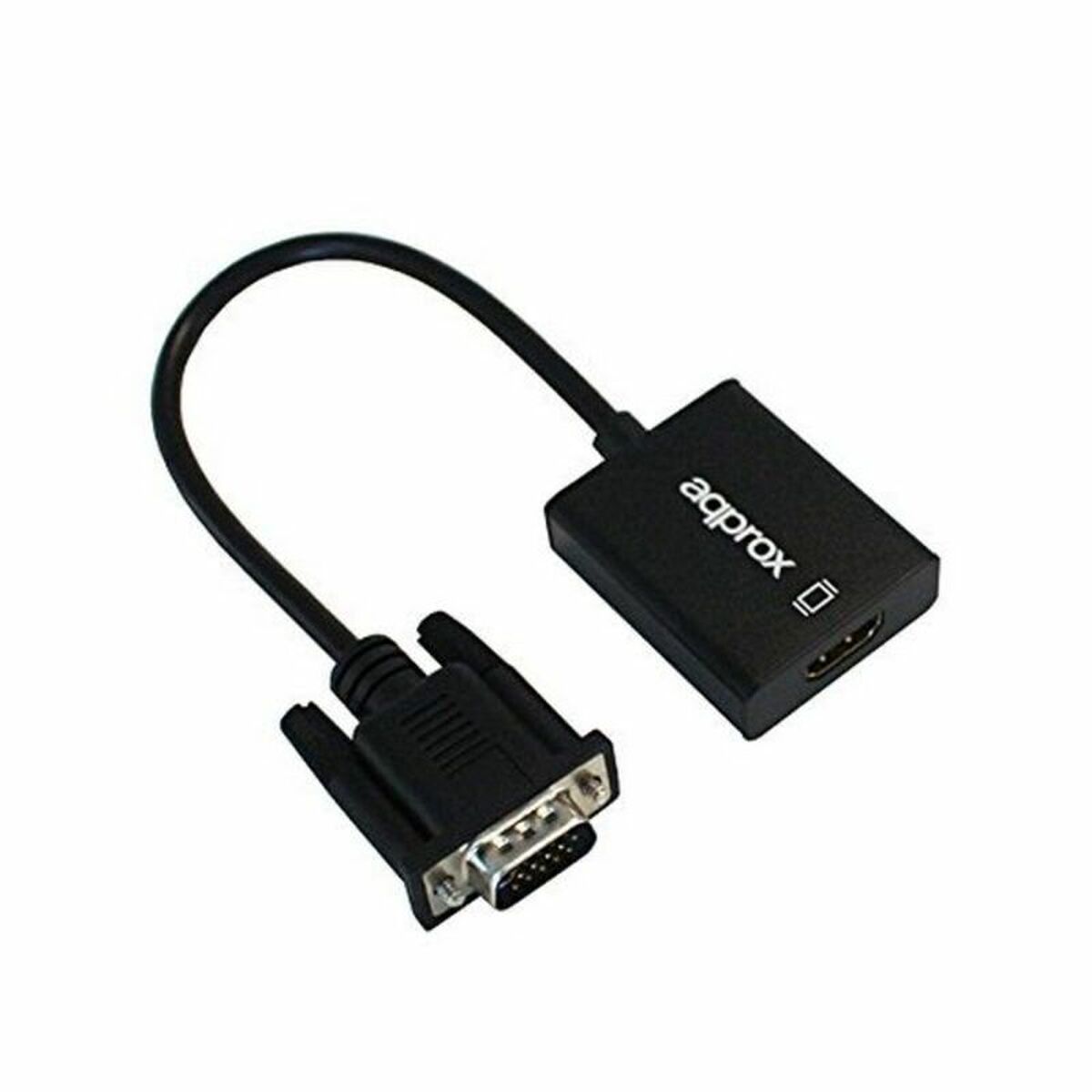 

Переходник VGA-HDMI со звуком прибл. APPC25 3,5 мм Micro USB 20 см 720p/1080i/1080p Черный