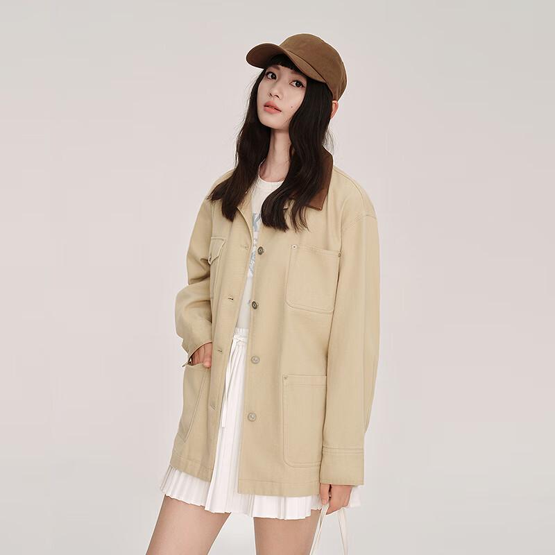 Ledian Women's Detachable Lapel Barn Style Jacket