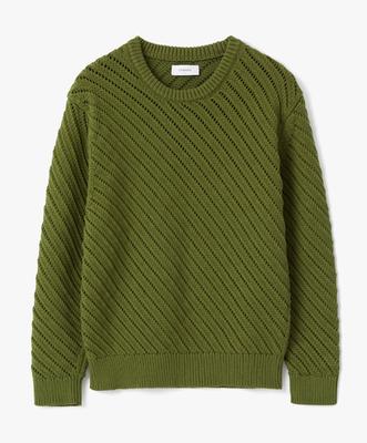 Le Mad Oblique See-Through Round Knit - Green
