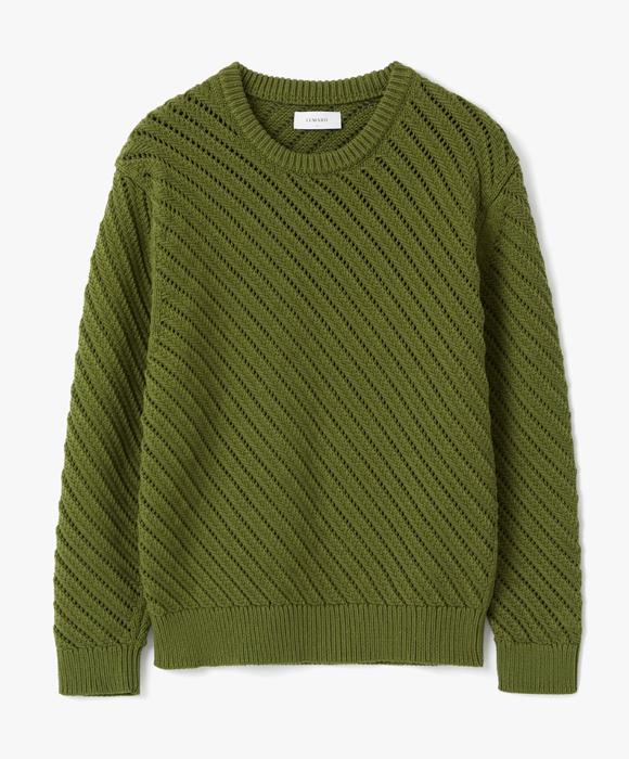 Le Mad Oblique See-Through Round Knit - Green