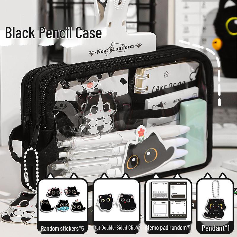 Adorable Black Cat Pencil Case 2025: Spacious and Stylish for Boys and Girls