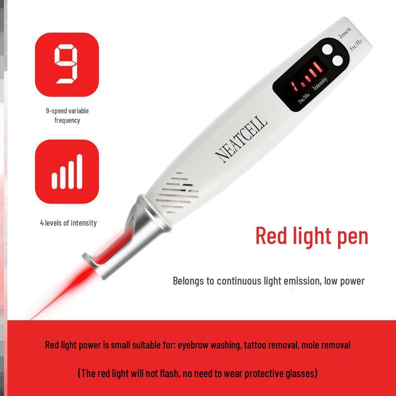 Portable Picosecond Laser Pen for Tattoo, Freckle, and Eyebrow Removal with Red & Blue Light
