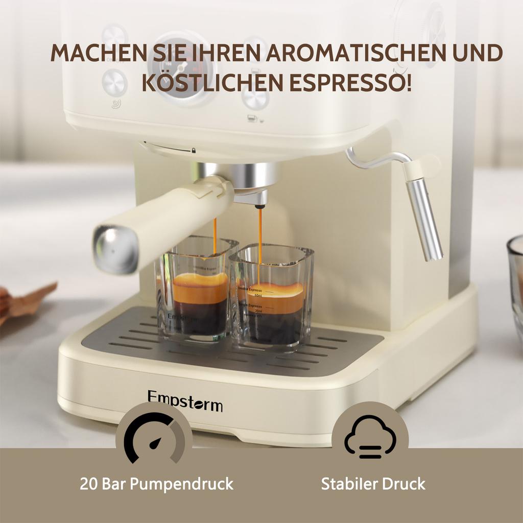 For 04E Electric Semi-Automatic Coffee Maker Cappuccino Espresso Latte Machine for Hotel Outdoor & Car Use 20 Bars Pressure