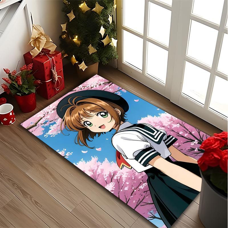 1pc Anime Girl Portrait Printed Chair Rug for Home Office Use, Living Room Kitchen Game Room Area Carpet