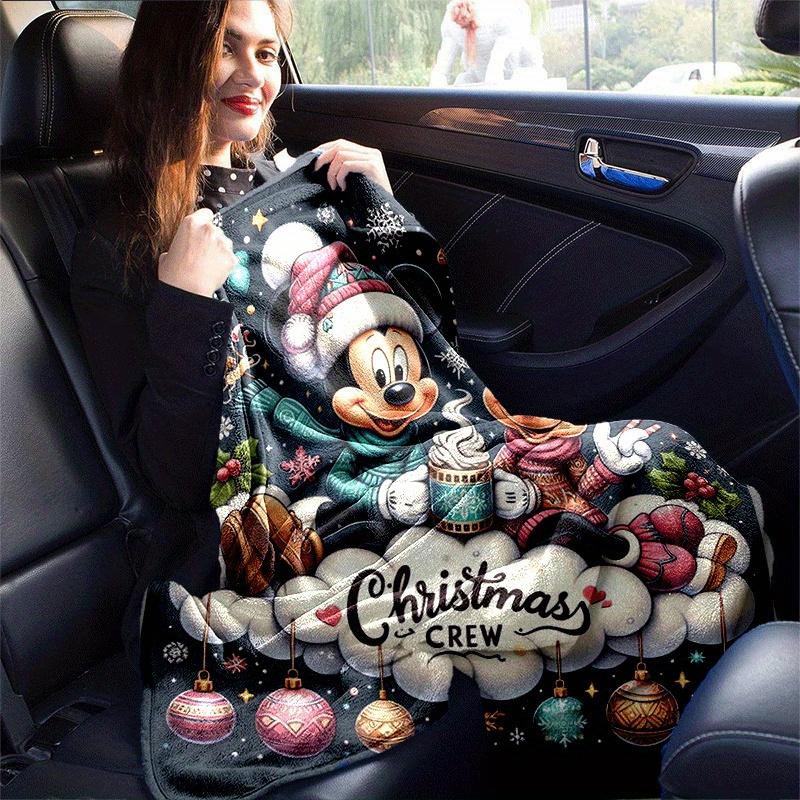 1pc Mickey Printing Blanket - Soft, All-Season Throw for Office Blanket, | Personalized Gift with Adorable Cartoon Design