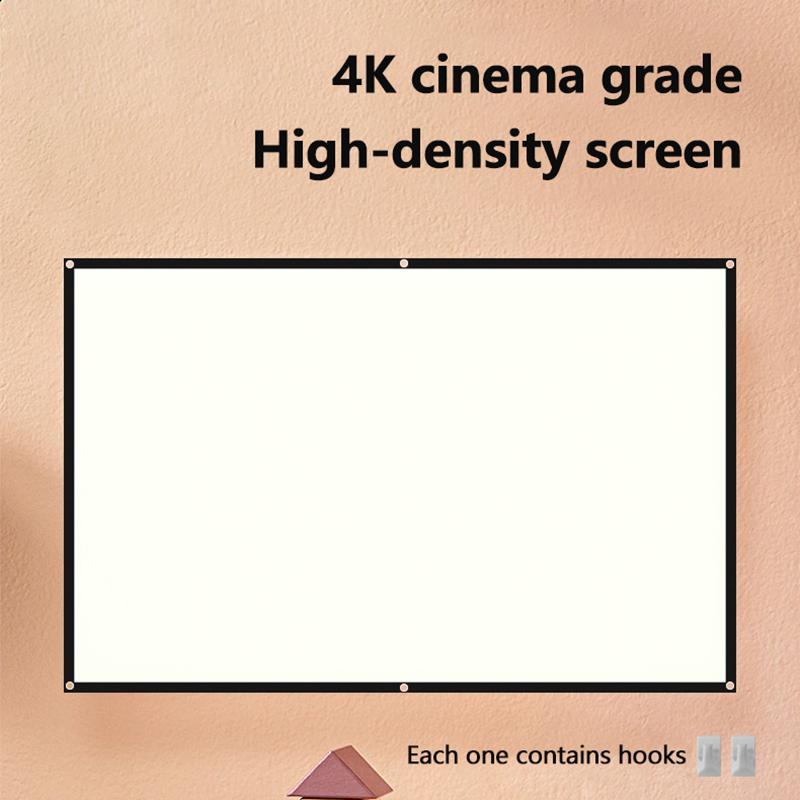 60 84 100 120 tolli 16:9 3:4 kaasaskantav projektor ekraan kardin HD ekraan kodukino kino film kodu välikontor