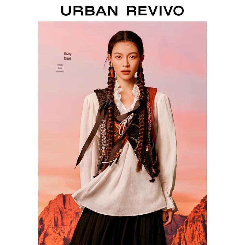 UR Women s V-Neck Puff Sleeve Blouse S