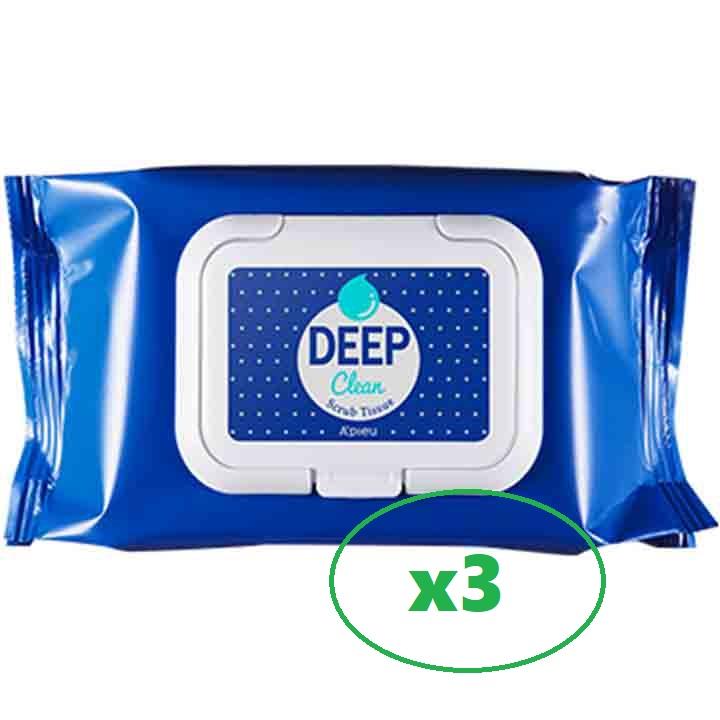 A`pieu Deep Clean Cleansing Tissue 25 wipes x 3ea
