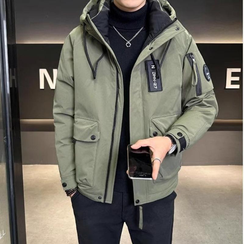 

Outdoor jackets, down jackets, men s winter fashion trends, versatile jackets, cargo sweaters, jackets, cotton clothes 5XL армия зеленый