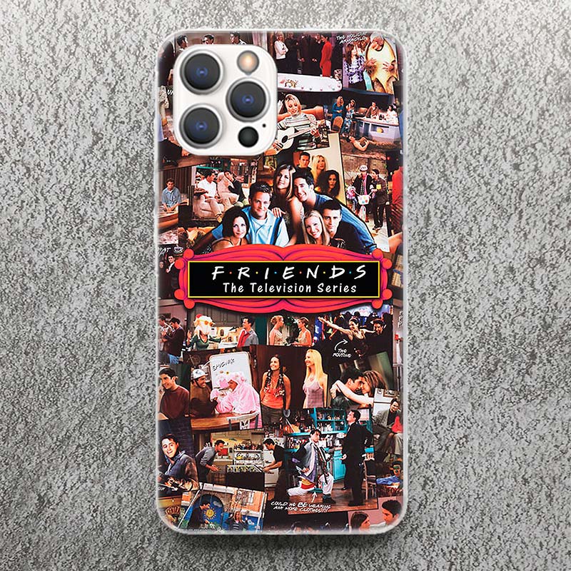 Friends Tv Show Funny Family Print Soft Case for iPhone 17 Air 16 16E 15 14 Plus 13 Mini 12 11 Pro Max Phone Shell SE 7 8 Patter