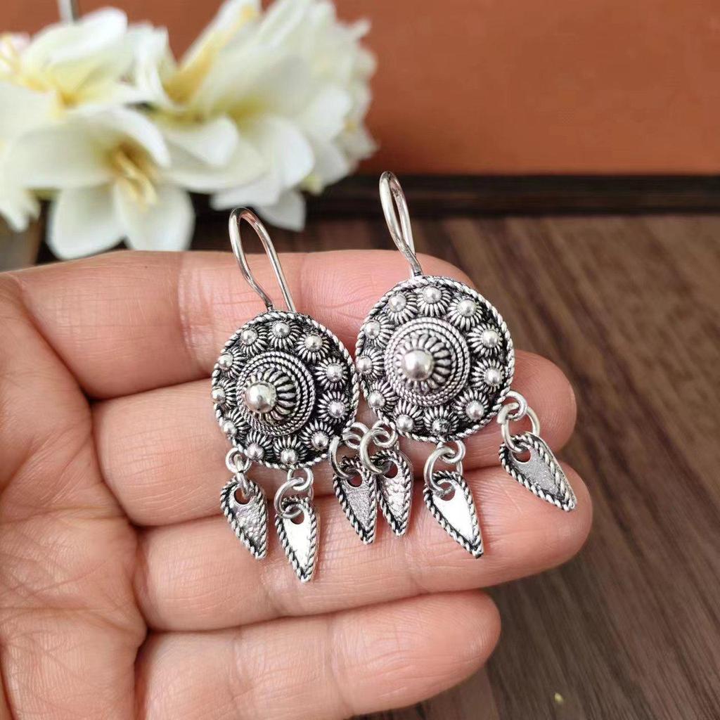 Retro Dai Ethnic Earrings: Versatile Ear Studs for Women, Perfect for Travel and Water Splashing Festival