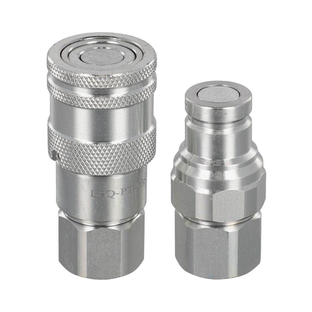 Hydraulic Quick Coupling Connector Set for NPT14 NPT38 NPT12 NPT34 Enhanced Durability with White Zinc Treatment