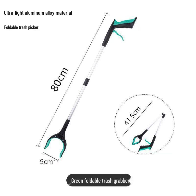 Premium Folding Aluminum Trash Grabber for Household and Sanitation Use