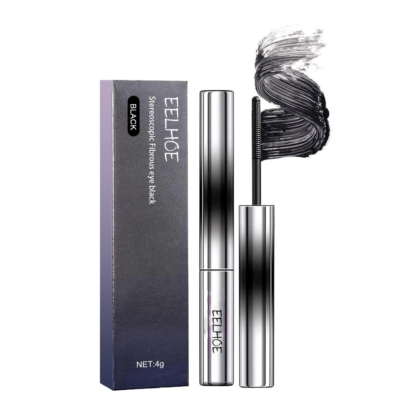 EELHOE Mascara, Natural Light Silky Texture, Easy To Use, Daily Beautiful Eye Makeup, Anti-smudge Portable Mascara black
