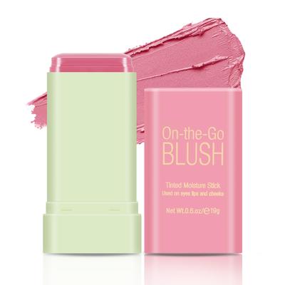 Boobeen Cheek Color Makeup Cheek Water Long Tinted Solid Moisturizer Stick for Soft Fine Bristle Cheek Blends Perfectly On Skin Multi-Purpose Stick,