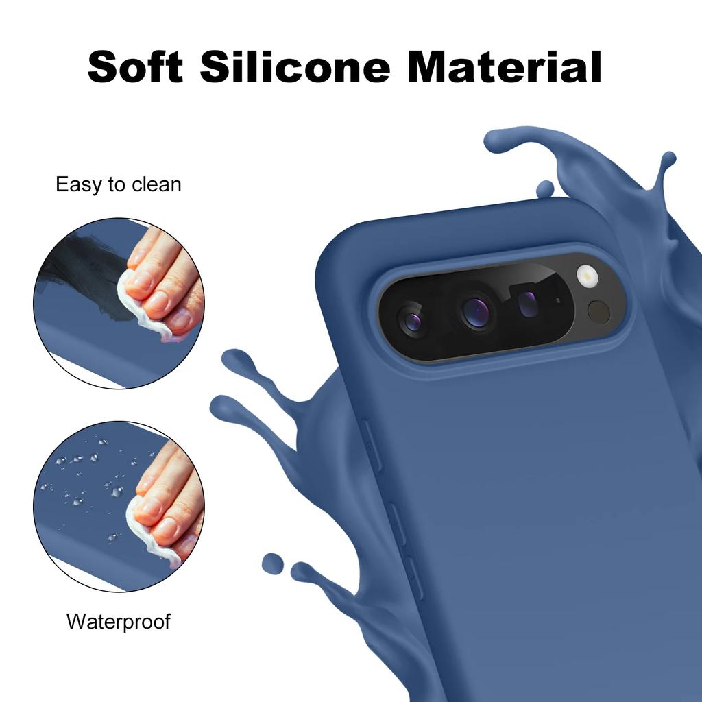 Official Liquid Silicone Phone Case for Google Pixel 10 Pro XL Funda for Pixel 9 8 6 7 10A 9A 8A 7A 6A Shockproof Charger Cover