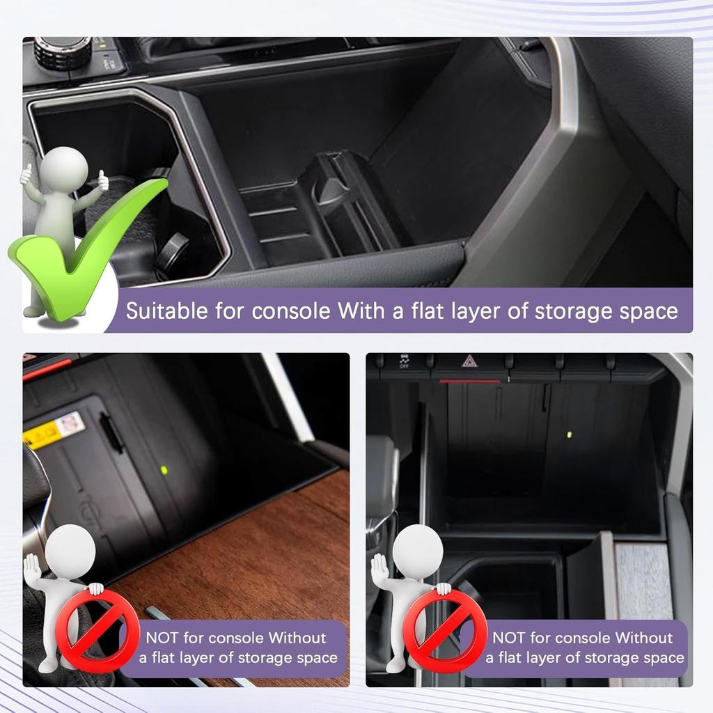 Lower Center Console Organizer Compatible with Tundra 2024 2025 Access