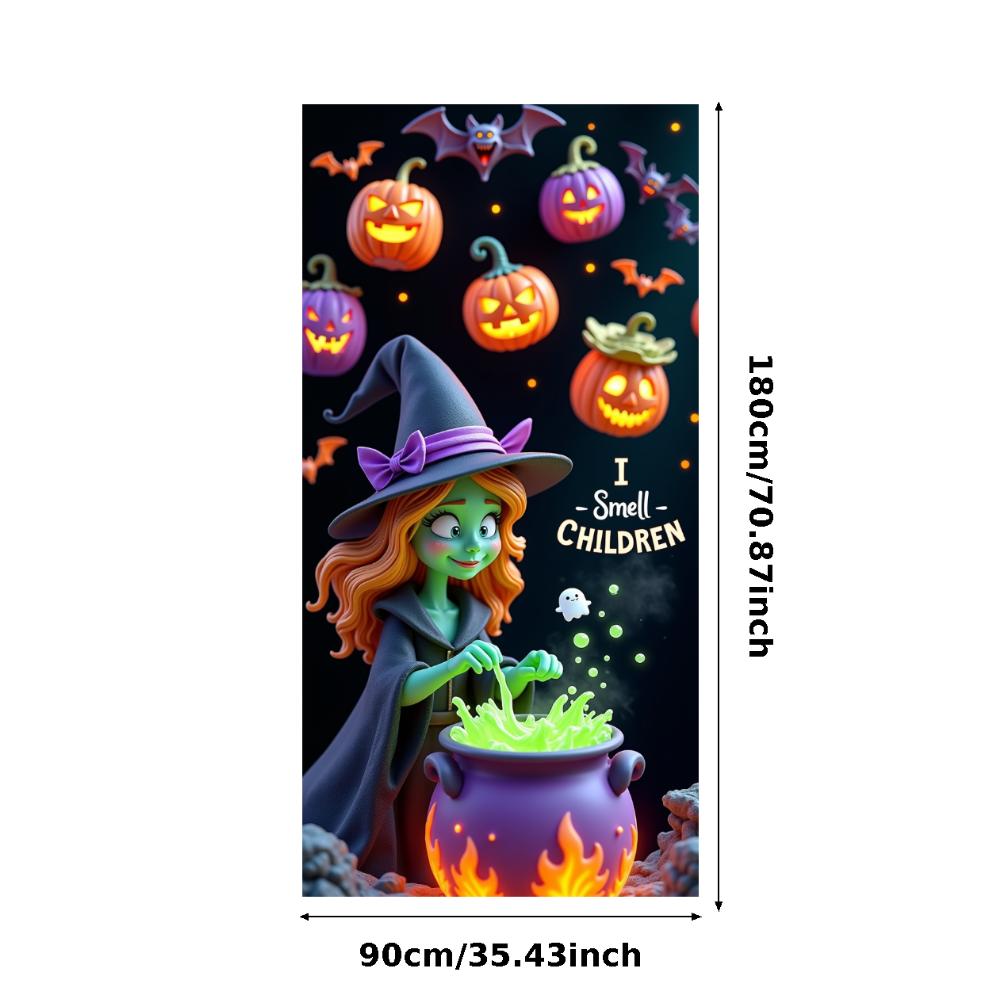 Halloween Banner Kessel Kürbis Banner Halloween Party Banner Farbenfrohes Design für Halloween Party Themenparty