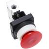 1pcs MOV-321EB MOV-321PB 1/8" PT Thread Three Way Two Position Red Mushroomhead Pneumatic Valve W Fittings(Black)