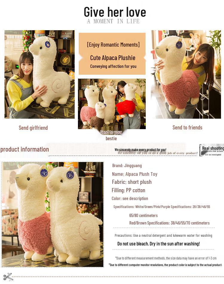 Creative Alpaca Llama Plush Pillow Doll - Cute & Funny Birthday Gift for Girls