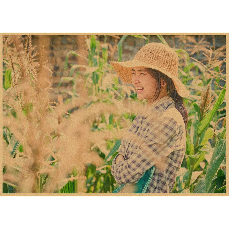 Большой японский ретро-киноплакат: Сезоны Маленького Леса с Ай Хасимото White card paper (non-adhesive) 30*42 cm