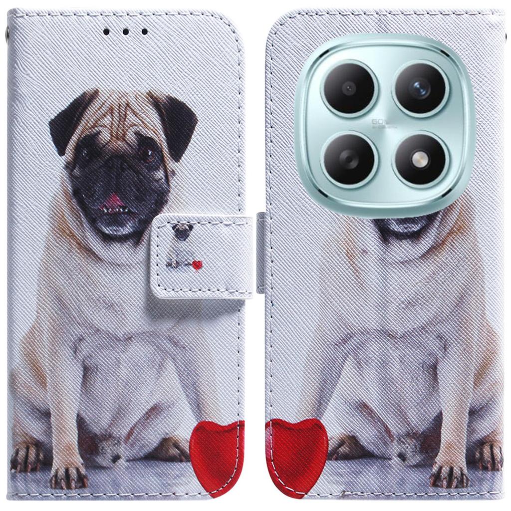Dla Xiaomi Poco M8 5G/Redmi Note 15 5G (Światowy) Etui portfelowe z nadrukiem wzoru, skórzane etui na telefon