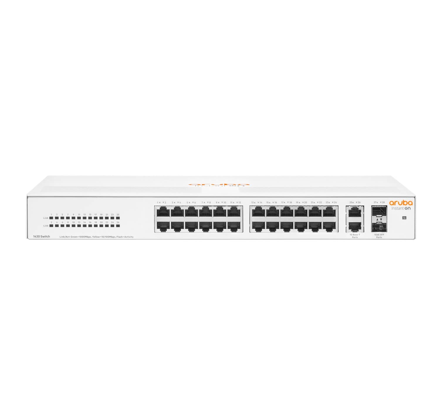 

Aruba 1430 26G 2SFP Switch White Instant-On
