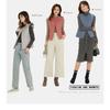 Women Collarless Down Vest Lightweight V Neck Warm Inner Liner Plus Size