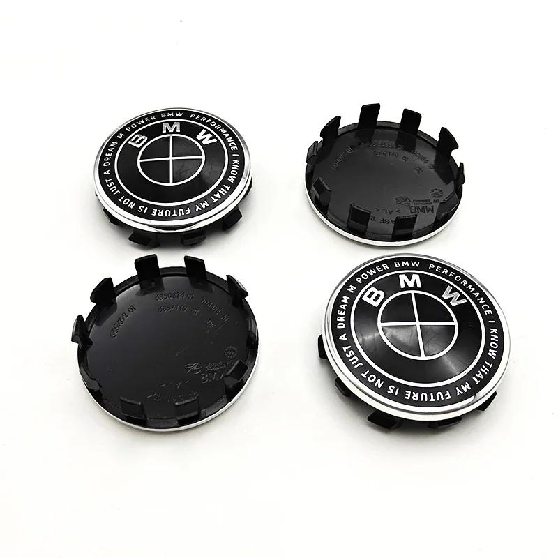 4PCS 56/60/68mm Car Hub Cap Decor Sticker Badge Wheel Center Covers Decal Auto Accessories For BMW M E36 E46 E60 E90 F10 E36 G20