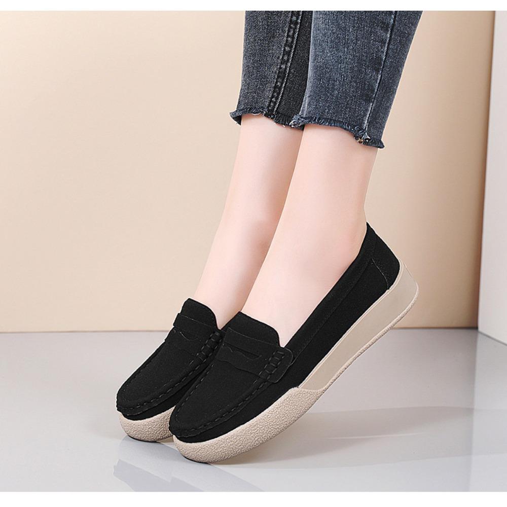 Женские весенние кожаные мокасины с закрытым носком для мам среднего и пожилого возраста — фото 13