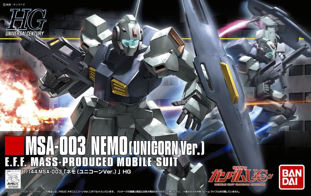 HGUC Nemo Suit Gundam 1/144 MSA-003 (Unicorn Ver.) (Mobilní UC)