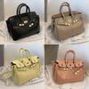 Elegante Handtasche mit Krokodilmuster für Damen Stilvolle Vielseitige Kelly Tote Bag in Schwarz Khaki Gelb Rosa Und Weiß
