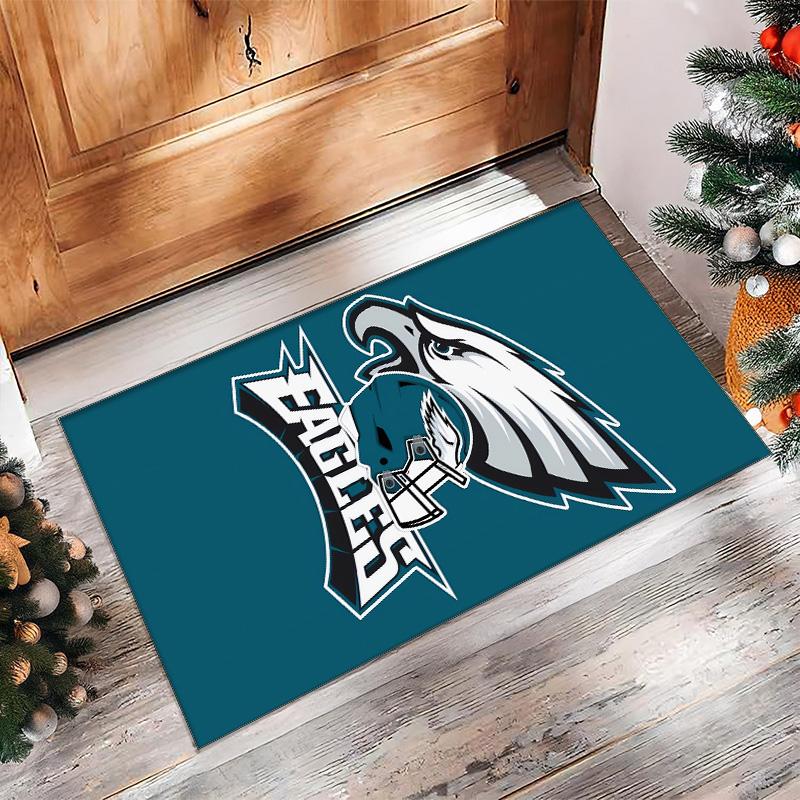 Philadelphia Eagles Tappeto in Velluto di Cristallo Morbido Anti?Tappetino Antiscivolo Comodo per Casa Soggiorno Camera da Letto Tappeto Decorativo