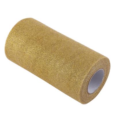 Glitzer-Tüllrolle, Spule, Stoff, Partyzubehör, Hochzeitsdekoration (Gold)