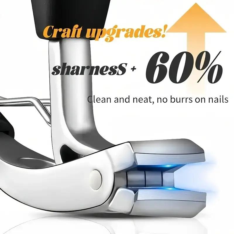 Professional Grade Concave Stainless Steel Nail Clippers For Thick Nails And Ingrown Toenails Sharp Curved Blade For Easy Trim
