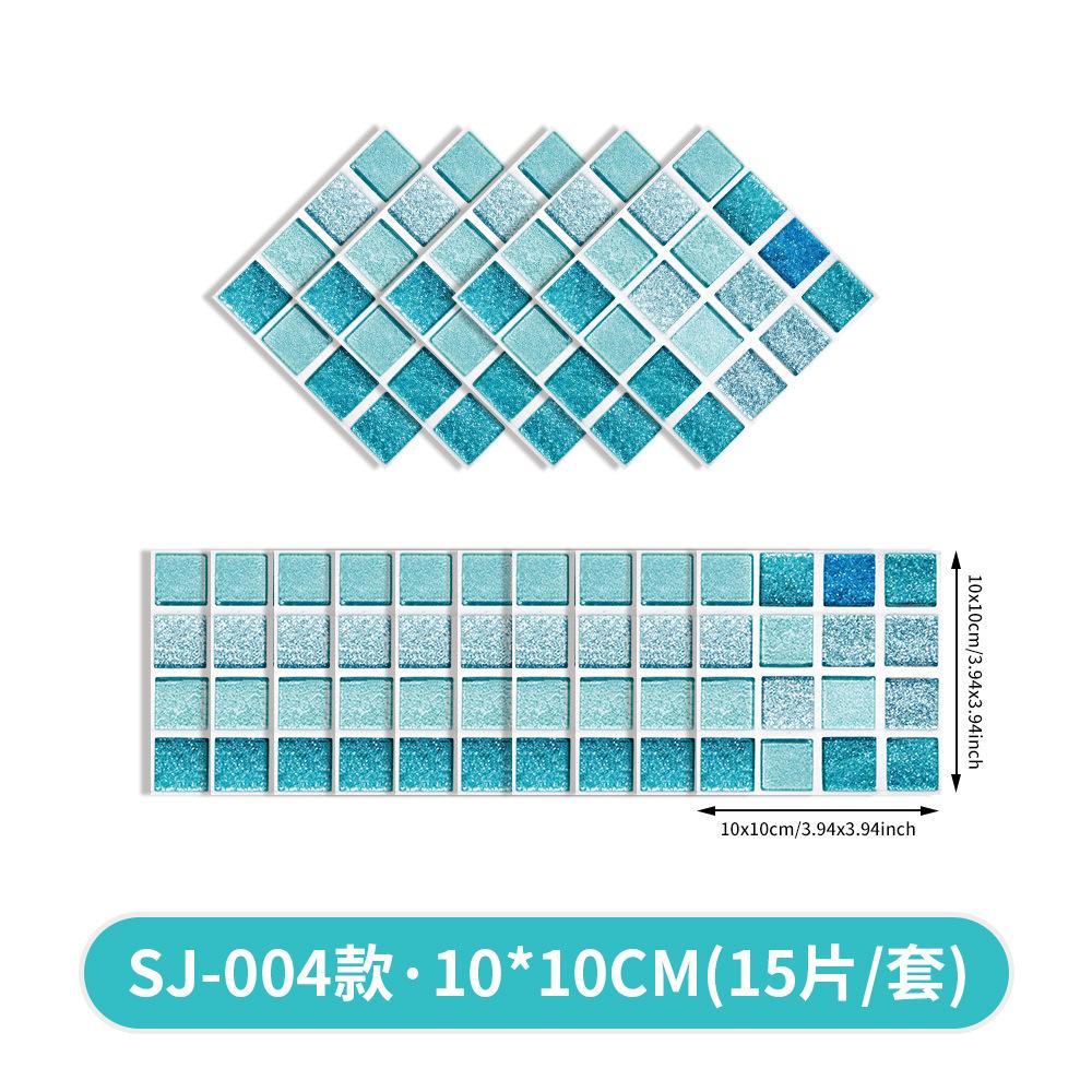 Color Crystal Mosaic Wallpaper Self-Adhesive Waterproof And Oil-Proof Kitchen Bathroom Wall Decoration The Same Wall Sticker