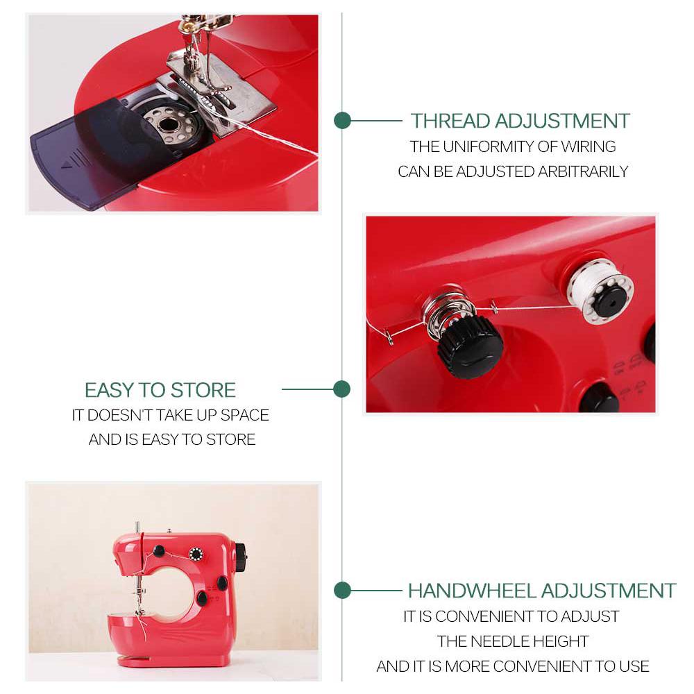 Nähmaschine Inne mit Fußpedal Mini elektrische tragbare Stiche für neue Schneider