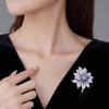 Exquisite luxury colorful flower brooch, high-end flower diamond-encrusted brooch, suit and accessories