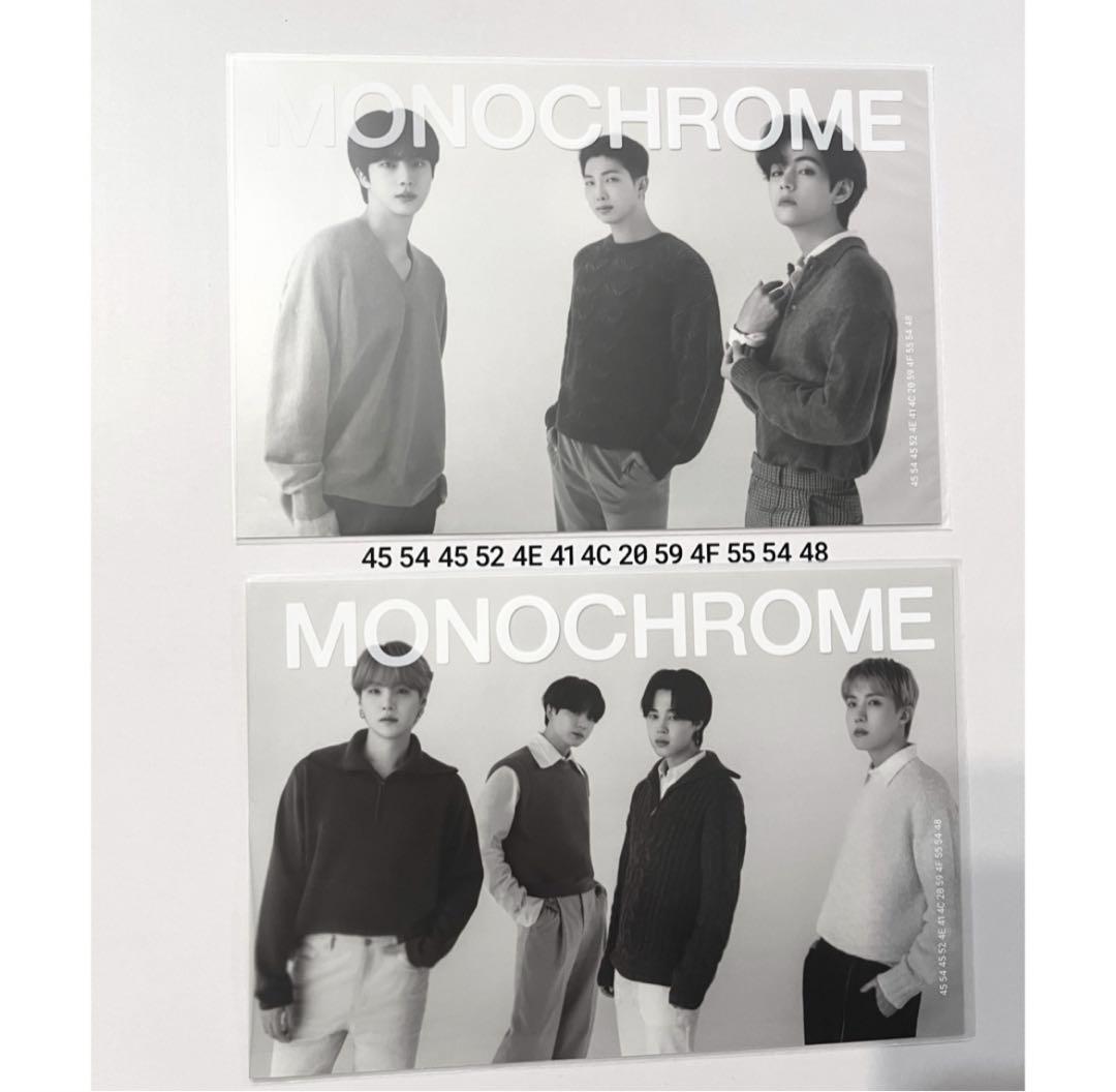 

[Б/У] BTS MONOCHROME POP-UP Фотопринт (2 единицы)