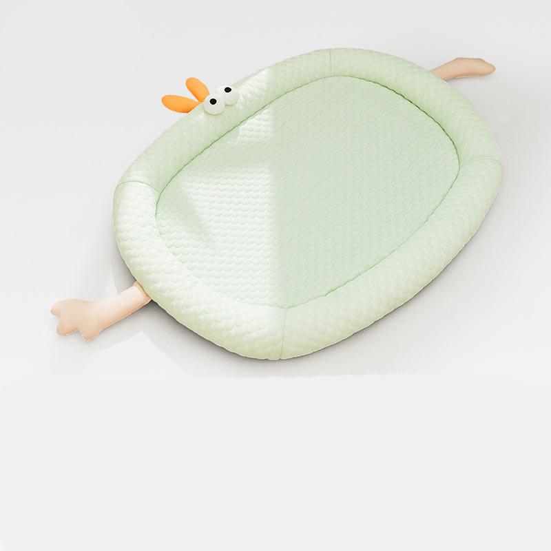 

Summer Dog Bed Cat Sleeping Cushion Puppy Nest Small Medium Large Ice Silk Cool Mat Cooling Kennel Bed 1 Pcs 45x35 зелёный