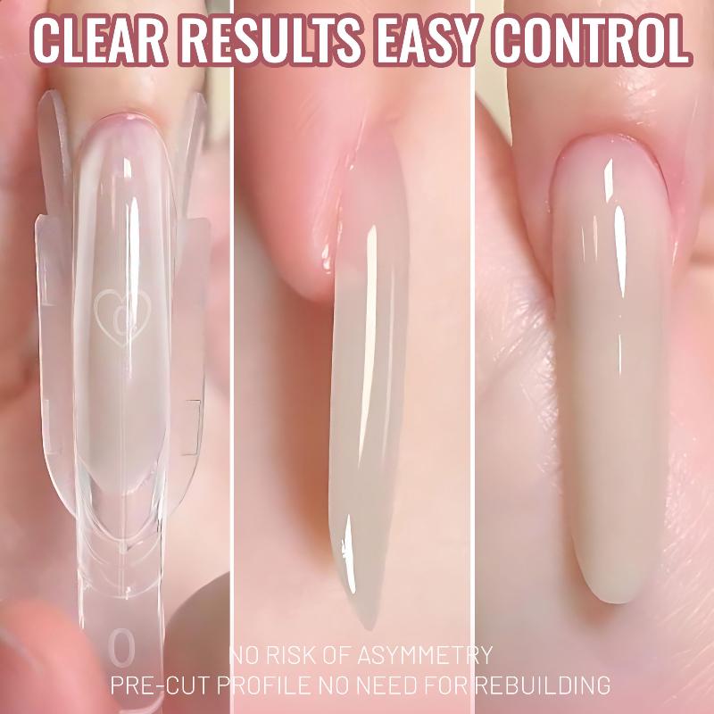 120Pcs Rocket Sandwich Dual Nail Forms Clear Dual Layer Full Cover Top & Bottom Forms Nail Art Extension Manicure Tools For Diy