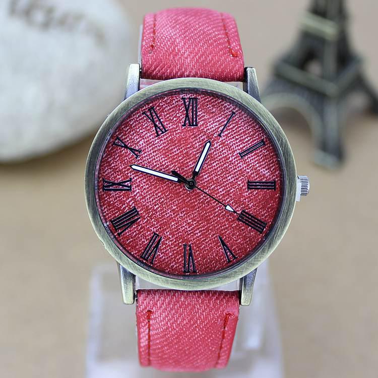 Trendy Unisex Watch Canvas Watches Roman Denim Belt Watch Dial Fashion Men and Women Quartz