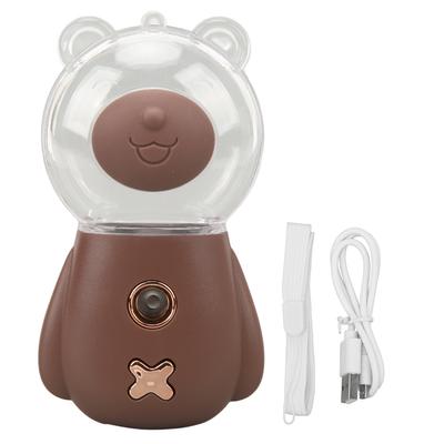Nano rozpylacz mgiełki Uroczy kształt misia 300ML USB Nawilżacz do skóry Nawilżacz do twarzy z timerem Brązowy